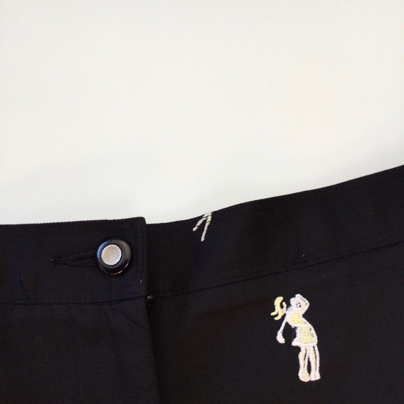 Coral Bay Golf Black Shorts Embroidered Pockets Women’s Size 12 - Picture 6 of 13